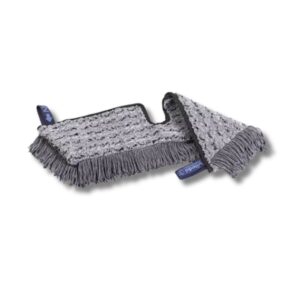 Harmaa mikrokuitumoppi lyhyellä ja pitkällä nukalla